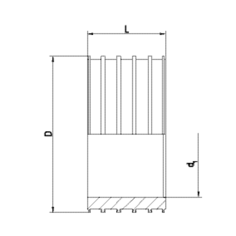 Shaft lining adapter for sewage inspection chambers  L = 250 mm