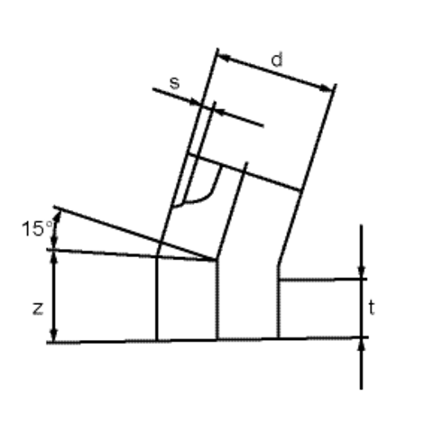 15° sewage bend (spigot fitting)