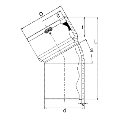 Sewage bend (one-side spigot end)