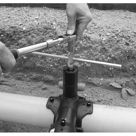 Ratchet for operating key for tapping tees DAA RED SNAP