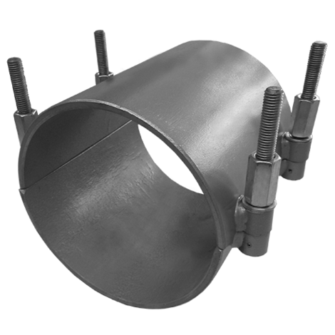 Re-rounding clamps for reinstating round cross section of squeezed-off pipes d 63 - d 180