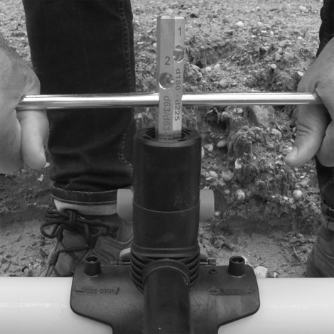 Druckanbohrarmatur RED SNAP, SDR 11