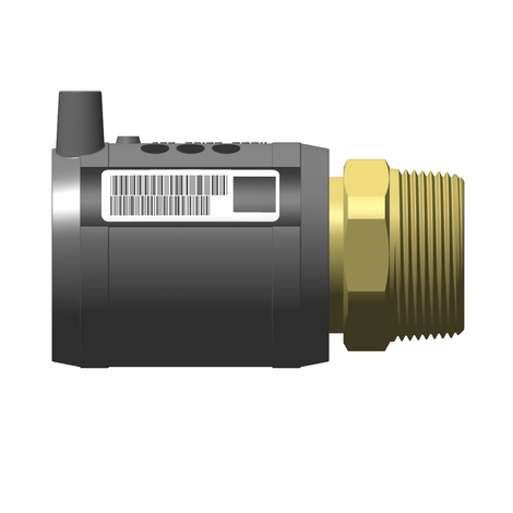 Transition fitting HD-PE/brass with male thread