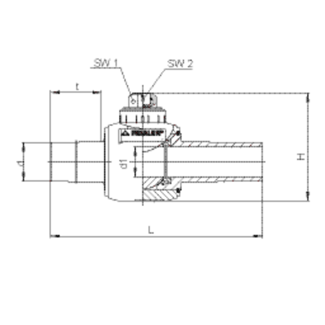 Ball valve for gas without flow losses