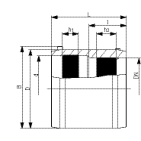 Reduziermuffe, SDR 17 für Relining