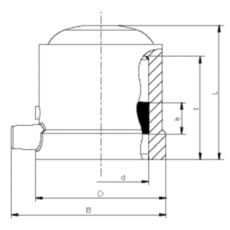 Cap for tapping tees, SDR 11