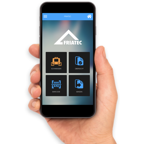FRIAMAT App zur komfortablen Bedienung des FRIAMAT Schweißgeräts mit Bluetooth Schnittstelle FRIAMAT App zur komfortablen Bedienung des FRIAMAT Schweißgeräts mit Bluetooth Schnittstelle