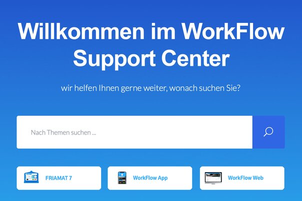 Wir starten das WorkFlow Support Center 