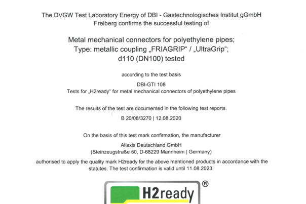 Metal mechanical connectors for polyethylen pipes (FRIAGRIP / ULTRAGRIP)